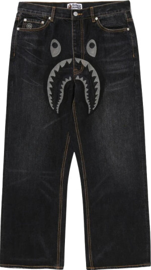 A Bathing APE Herre Jeans Svart XL, A Bathing APE Herre Jeans Svart XL,