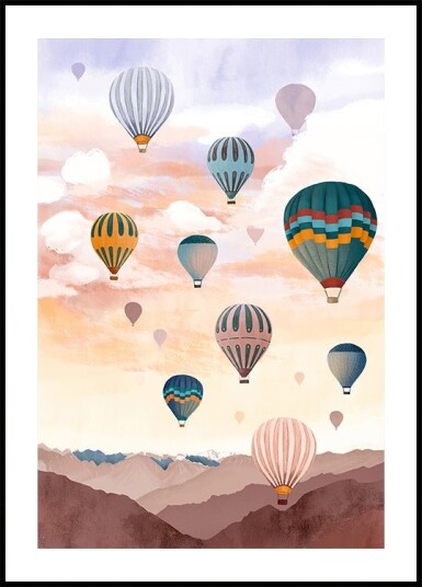 Airballoon Sky Plakat Plakat / 21x30cm
