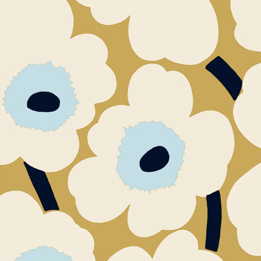 Marimekko Unniko serviett 33x33 cm 20 pk Beige Blue Marimekko Unniko serviett 33x33 cm 20 pk Beige Blue