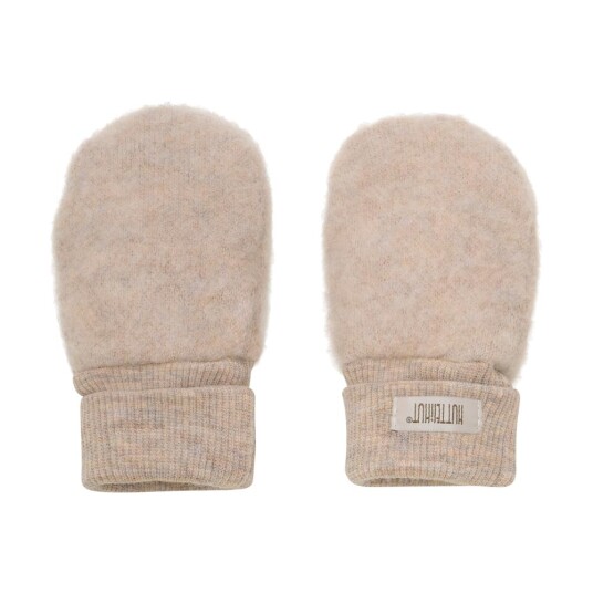 HUTTEliHUT Mittens Wool Fleece 2 layer – Camel Melange 50/56