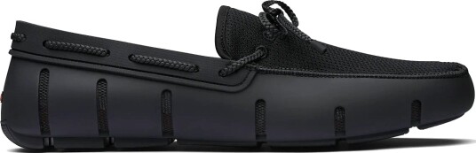 Swims Braided Lace Loafer   Black   14 31 cm
