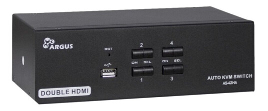 Argus Kvm As-42Ha - Kvm / Lydsvitsj - 4 X Kvm/Lyd - Stasjonær Argus Kvm As-42Ha - Kvm / Lydsvitsj - 4 X Kvm/Lyd - Stasjonær