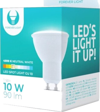 LED-Lampe GU10, 1W, 230V, 4500K, Nøytral Hvit LED-Lampe GU10, 1W, 230V, 4500K, Nøytral Hvit