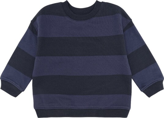 Mango Striped Cotton-Blend Sweatshirt - NAVY - 86