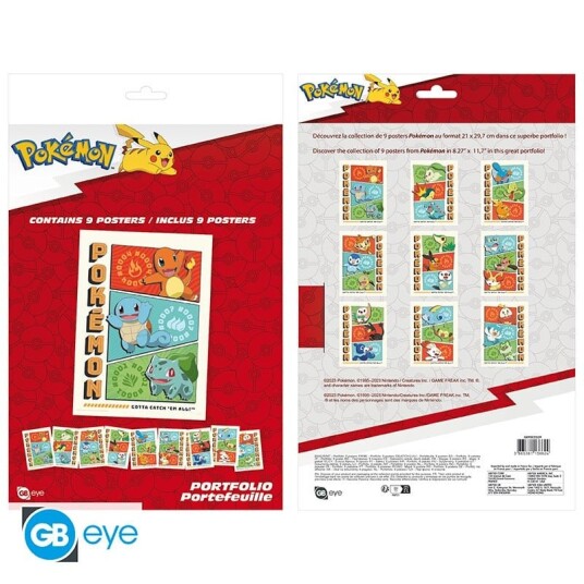 POKEMON Portfolio 9 posters "Starters"