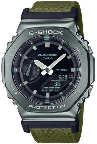 Casio Herreklokke GM 2100CB 3AER Classic LCD/Tekstil Ø44 mm