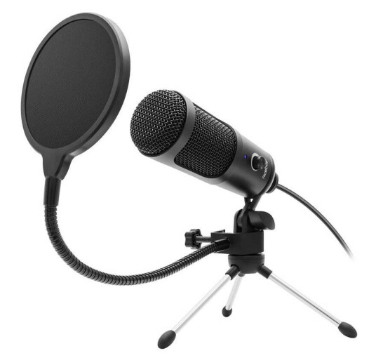 Niceboy VOICE Bordmikrofon for Gaming og Podcast med Stativ