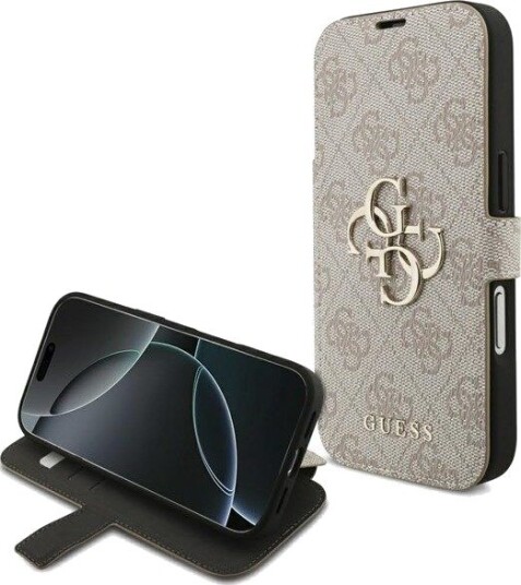 GUESS Book 4G Metal Logo Case for iPhone 18 Pro / 17 Pro - Pink