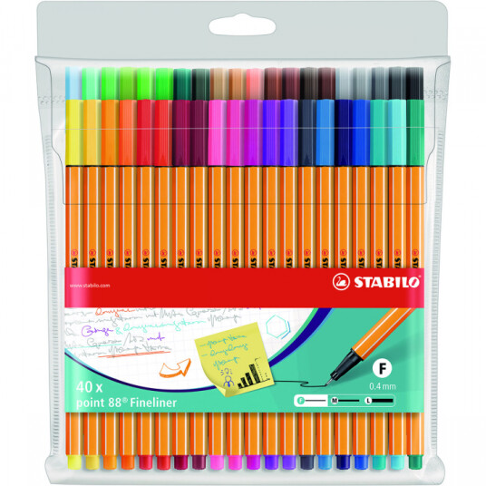 Stabilo Point 88 Fineliner 40-pakning