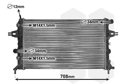 Radiator VAN WEZEL 37002254