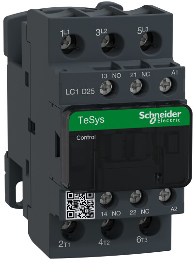 Schneider Electric LC1D25E7 Kontaktor 1 Åp + 1 Lu 48 VAC 25 A 11 kW Elfordeling & strømforsyning