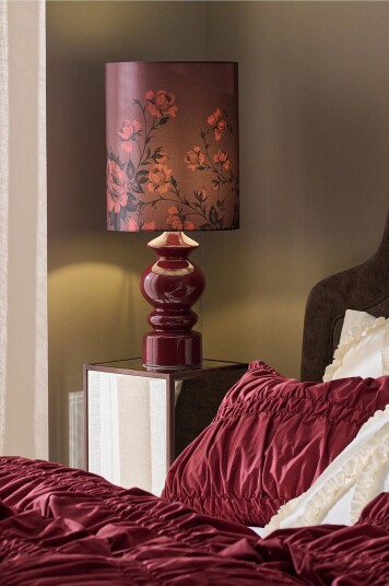 Ellos Home Bordlampe Zara Rød