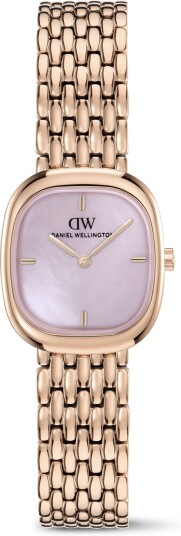 Rose Gold 24mm Watch Corta Pink Mop Grain link | DW