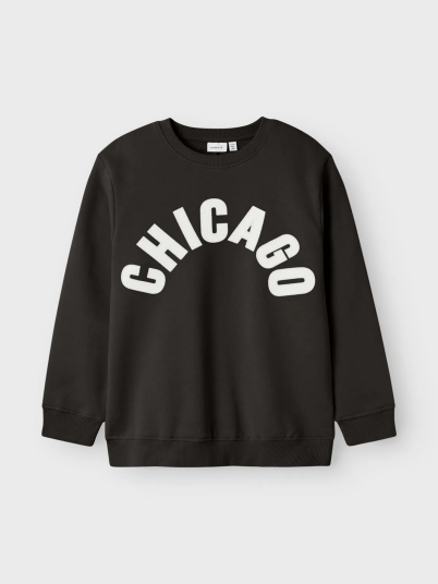 Name It Bifinn Long Sleeve Sweat Unbrushed Sort 116