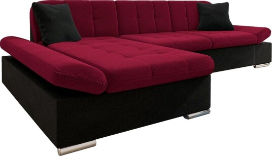 Djerra Sofa med Divan 3 seter   Rød/Svart