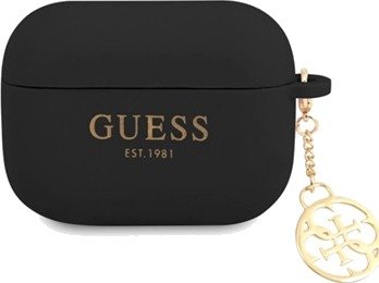 Guess 4G Charm AirPods Pro silikondekal med kjegle - Svart