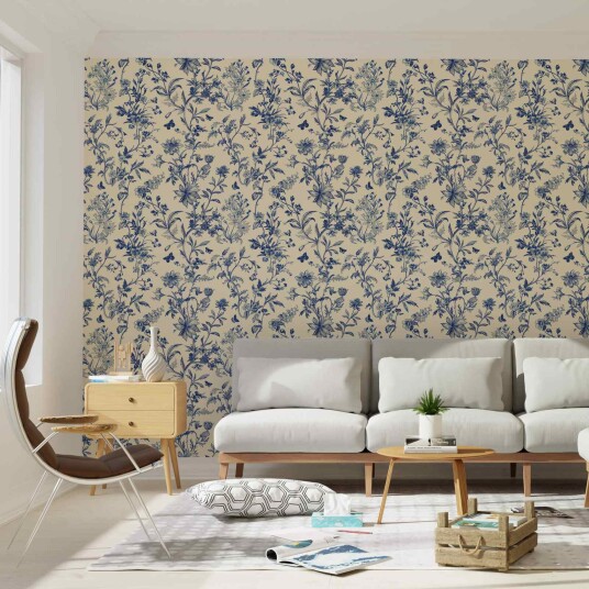 Namly Design Tapet Blå Blomst Eleganse WPPRSS2486921123