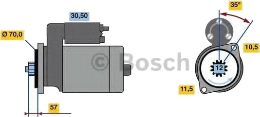 BOSCH 0 986 023 540 Starter