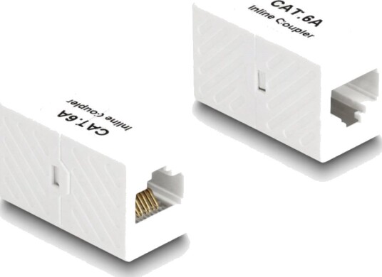Delock Nettverkkopler Rj-45 Hunn Til Rj-45 Hunn Utp Cat 6A Hvit