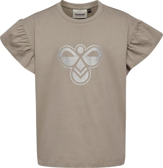 Hummel Hmljr Ruffle T Shirt Ss Big Bee Brown 158/164 Hummel Hmljr Ruffle T Shirt Ss Big Bee Brown 158/164