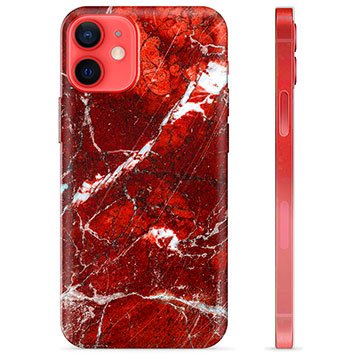 iPhone 12 mini TPU-deksel Rød Marmor
