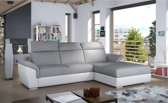 Hjørnesofa Eltap Trevisco 272x216x100 cm Sawana 21 Soft 17 Grå Høyre