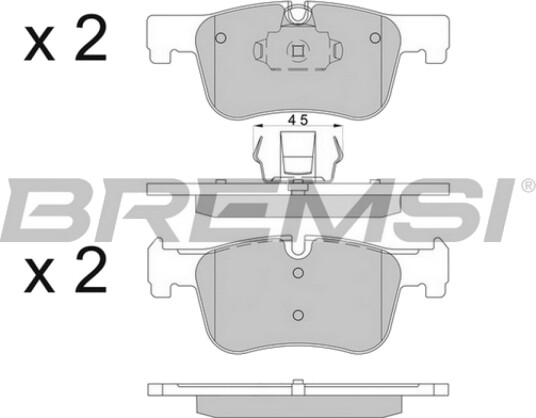 Bremseklosser sett BREMSI BP3503CE Bremseklosser sett BREMSI BP3503CE