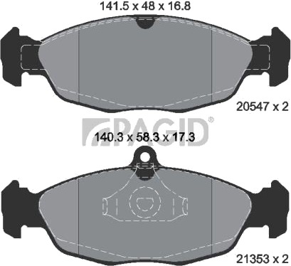 PAGID T1045N Bremseklosser
