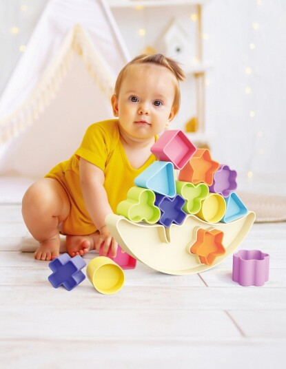 Quercetti Play Eco+ Moon Balance Multi/Patterned One Size Quercetti Play Eco+ Moon Balance Multi/Patterned One Size