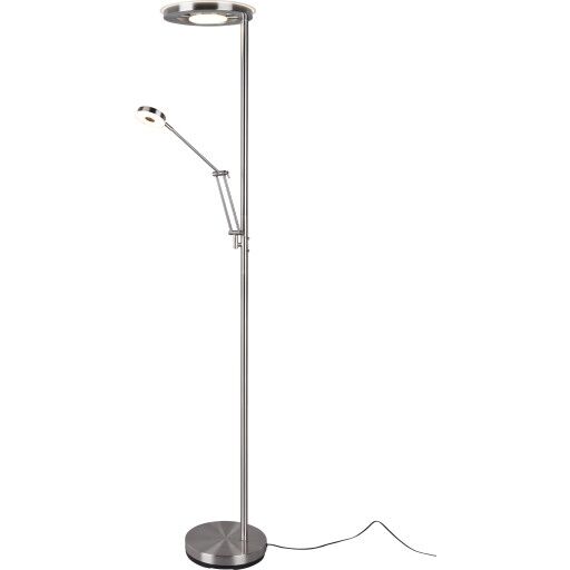 Trio Lighting Gulvlampe Barrie Børstet stål