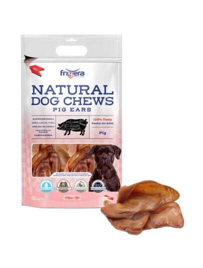 Frigera Natural Dog Chews Pig Ears 750Gr (402285861839)