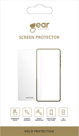 Gear Glass Prot. Flat Case Friendly 2.5D Gold