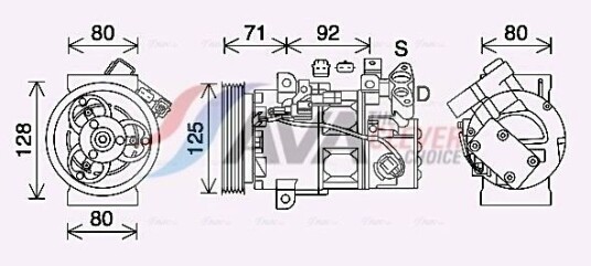 AC kompressor AVA Clever Choice RTAK636