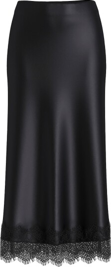 Vila Skjørt viEllette HW Ankle Lace Skirt Svart