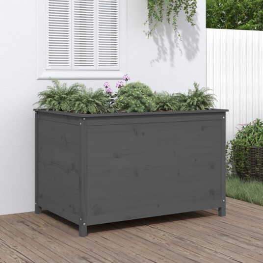 Høybed grå 119,5x82,5x78 cm heltre gran