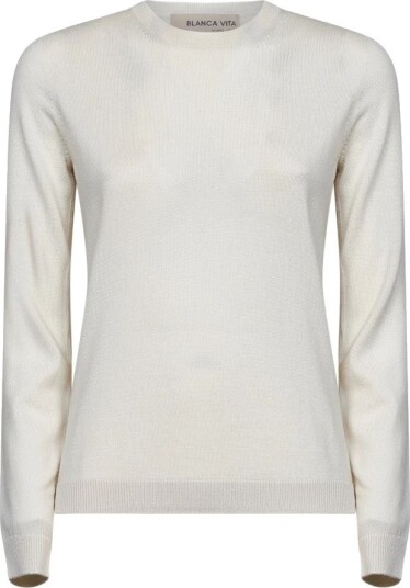 Blanca Vita Dame Strikkevarer Beige XS,