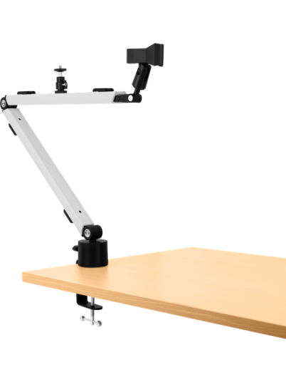 Streamplify Mikrofonstativ med Bordklemme - Hvit Streamplify Mikrofonstativ med Bordklemme - Hvit