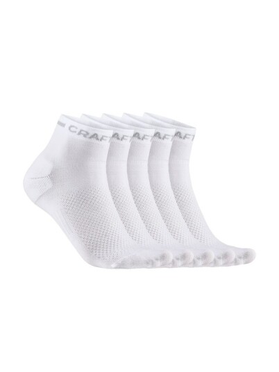 Craft CORE Dry Mid sokker hvit 5 pak