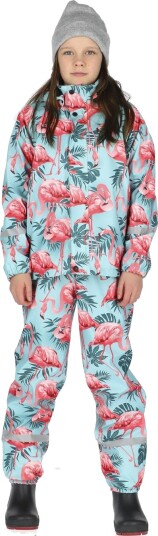 Blount & Pool Drizzle Fleece Rain Set Jr Turquoise Flamingo 90 Foret Regntøy