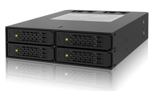 Icy Dock ToughArmor MB994SP-4SB-1 4x2.5" SATA 6Gb/s Lagringshylse Matt Svart