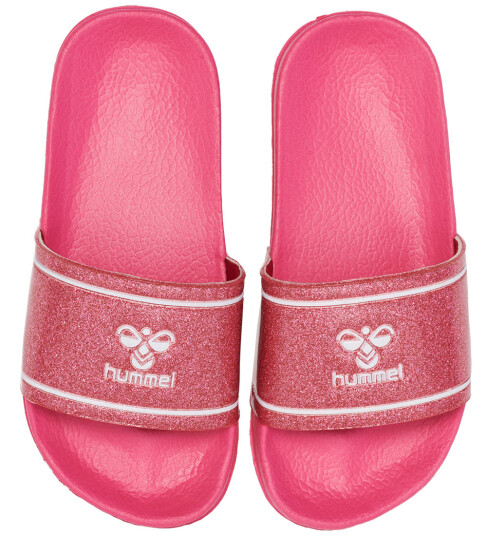 Hummel Badesandaler Pool Slide Glitter Jr Raspberry Hummel 37 Badesandal Rosa