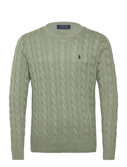 Polo Ralph Lauren Cable-Knit Cotton Sweater - Green - M
