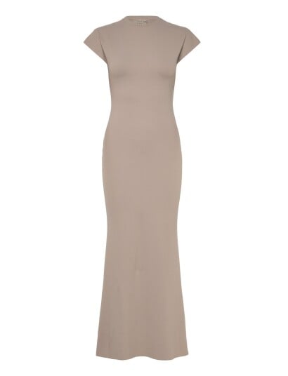 aim´n Sense Mermaid Cap Sleeve Dress Beige S