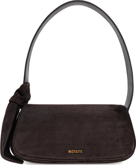ROTATE Suede Knot Strap Bag Brown ONE SIZE ROTATE Suede Knot Strap Bag Brown ONE SIZE