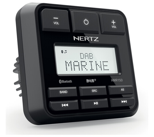 Hertz HMR 15 D DAB+ marineradio Vanntett, DAB+, BT, USB, AUX