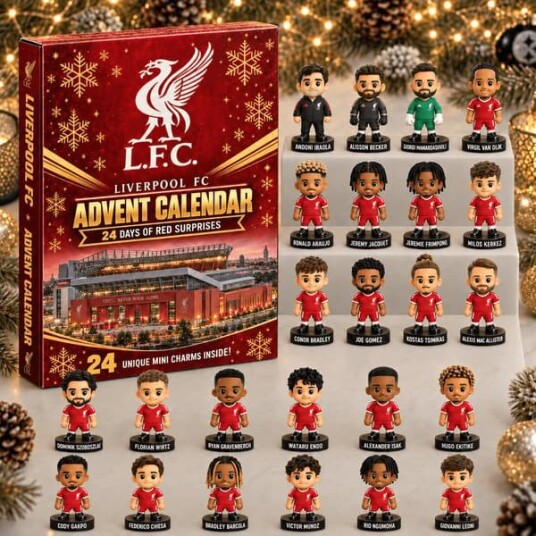 Lag julekalender blindboks 2026 Liverpool spiller blindbokser 26*18*3CM Akryltykkelse 3mm
