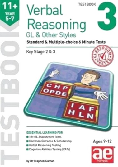 11+ Verbal Reasoning Year 5-7 Gl & Other Styles Testbook 3 Av Stephen C. Curran, Nicholas Geoffrey Stevens