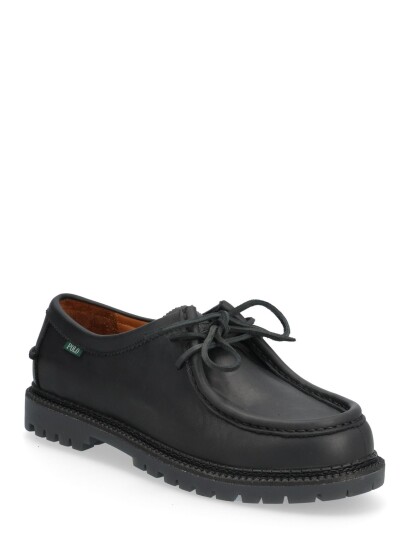 Polo Ralph Lauren Jett Lug Sole Leather Moc Toe Shoe Black 44