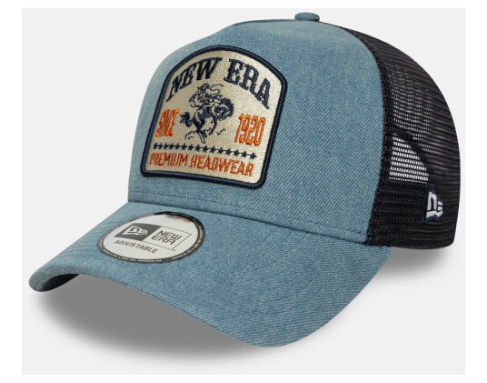 New Era Ne Denim Patch Trucker Newera Skynvy Onesize Capser