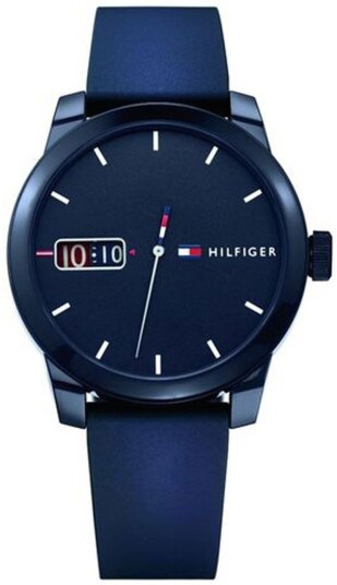 Tommy Hilfiger Herreklokke 1791381 Dress Blå/Gummi Ø42 mm Tommy Hilfiger Herreklokke 1791381 Dress Blå/Gummi Ø42 mm